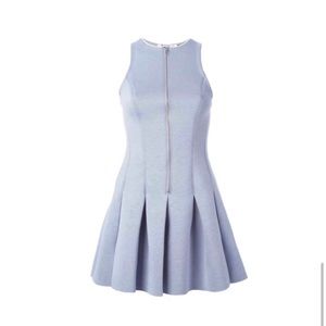 T by Alexander Wang Pleated Scuba Neoprene Mini Dress